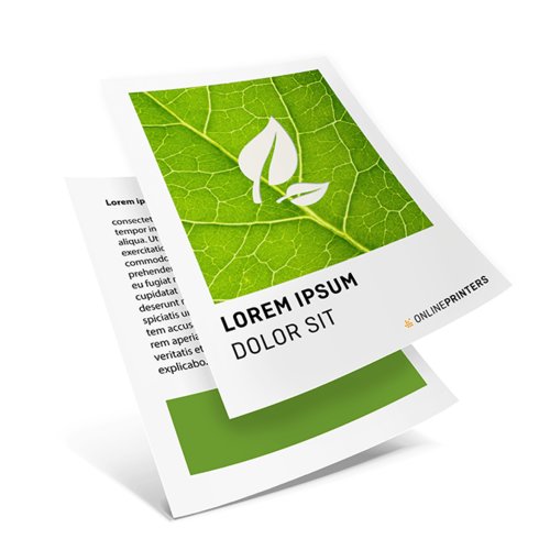 Naturpapier-Flyer, beidseitig bedruckt.