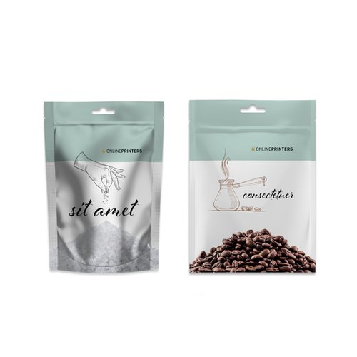 Beutelverpackungen mit Aufhngeloch.