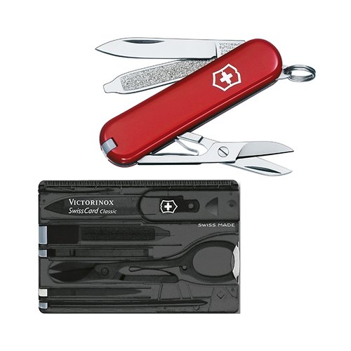 Multifunktionales Taschenmesser aus Metall mit verschiedenen Werkzeugen.