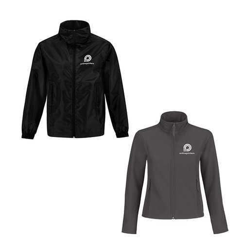 Jacke mit durchgehendem Reiverschluss und Seitentaschen.