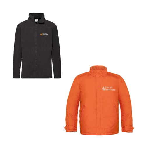 Herren Jacke mit durchgehendem Reiverschluss.