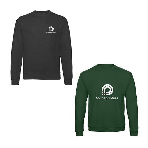 Sweatshirt aus Stoff mit langen rmeln und Rundhalsausschnitt.