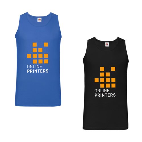 Herren Tank-Top aus Stoff mit Rundhalsausschnitt.