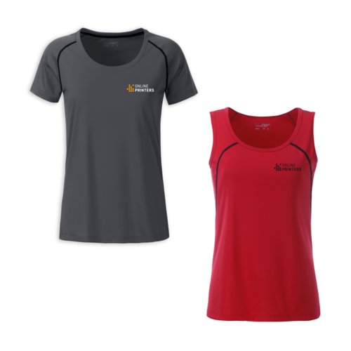 Sportbekleidung aus Funktionsmaterial fr Damen, verschiedene Ausfhrungen.
