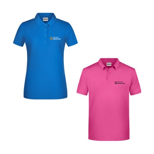 Bio-Baumwoll Poloshirts mit Knopfleiste und kurzen rmeln.