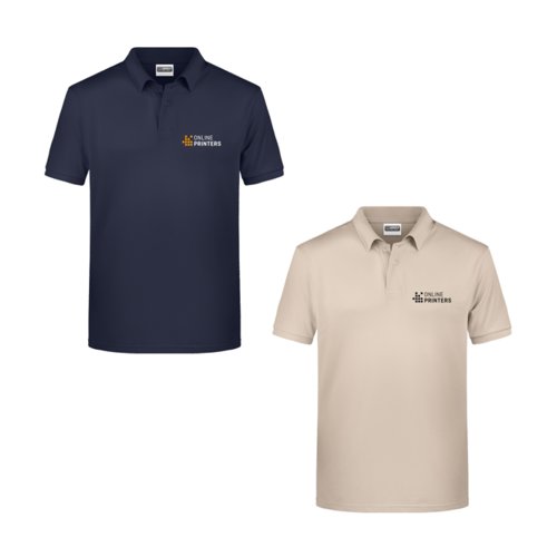 Bio-Baumwoll-Polo-Shirt mit kurzer rmel und Knopfleiste.