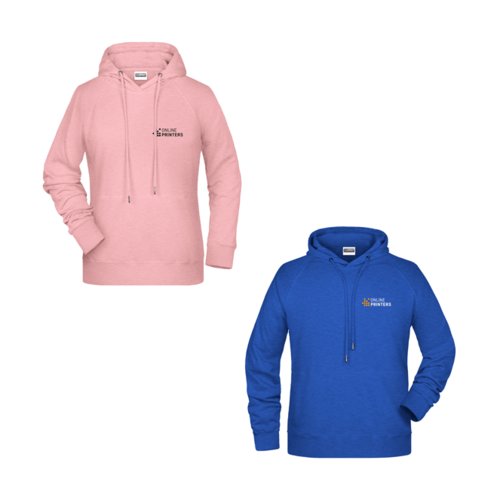 Bio-Baumwoll-Hoodie mit Kapuze und Kordelzug.