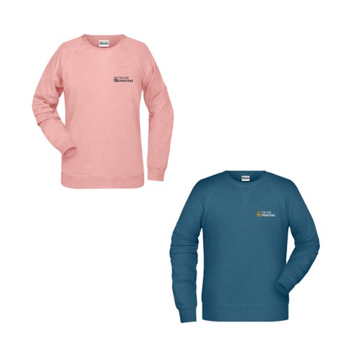 Bio-Baumwoll-Sweatshirt mit langen rmeln und Rundhalsausschnitt.