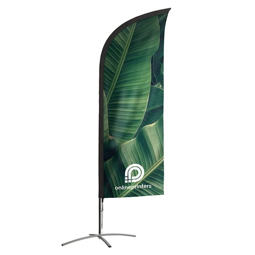 Stoff-Beachflag mit Mastsystem.