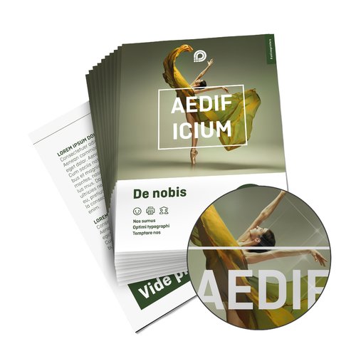 Papier-Flyer mit optionaler Veredelung.