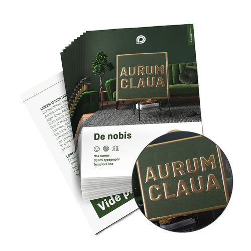 Papier-Flyer mit partiellem Finish.