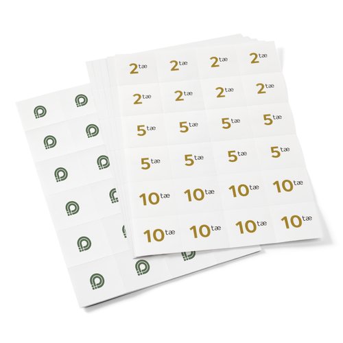 Papier Coupons zum Ausschneiden.