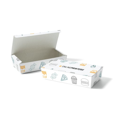Papp-Snackbox mit Deckel zum einfachen Verschlieen.