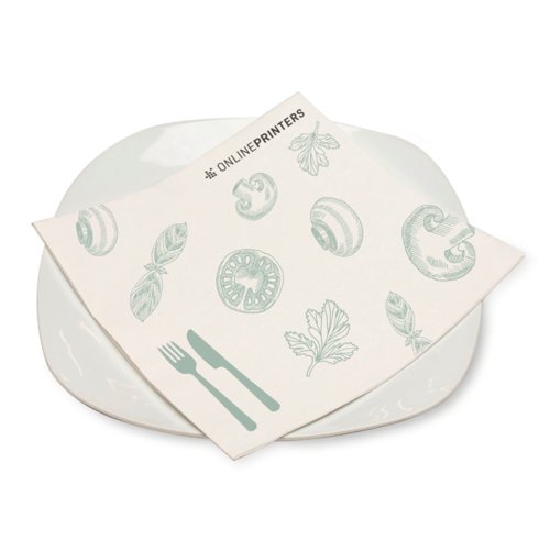 Papier-Servietten, mehrlagig.