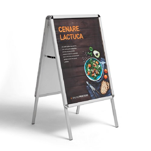 Aluminium Gehwegaufsteller, beidseitig nutzbar und wetterbest�ndig.