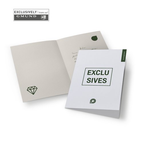 Papier-Klappkarten mit edler Haptik.