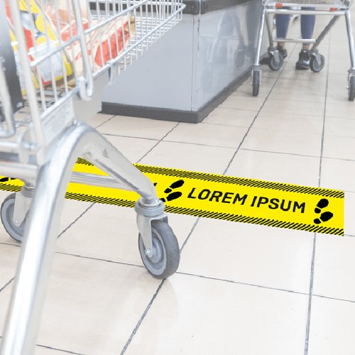 Warnaufkleber aus Kunststoff mit ablsbarer Rckseite.