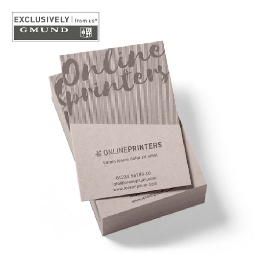 Exklusive Papier Visitenkarten mit glatter Oberflche.