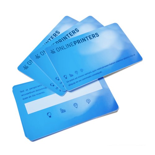 Plastikkarte mit Unterschriftenfeld.
