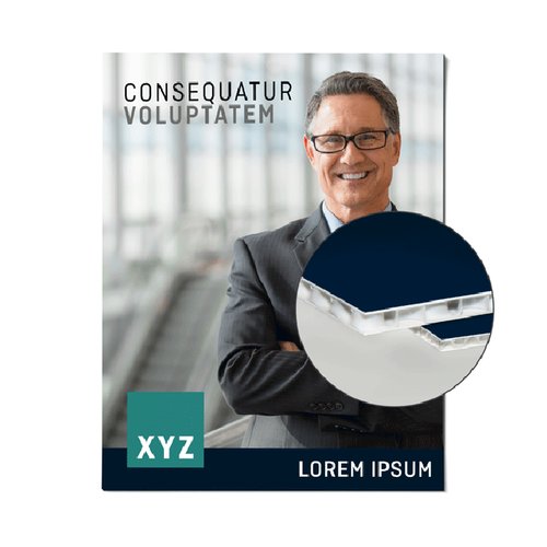 Weie Stegplatten fr den Innen- und Auenbereich.