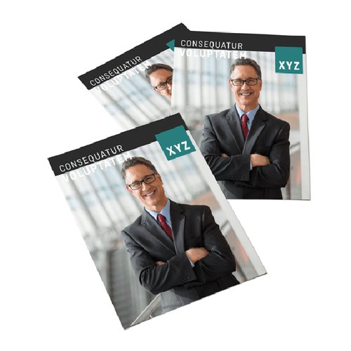 Papier-Flugbl�tter, individuell bedruckbar.