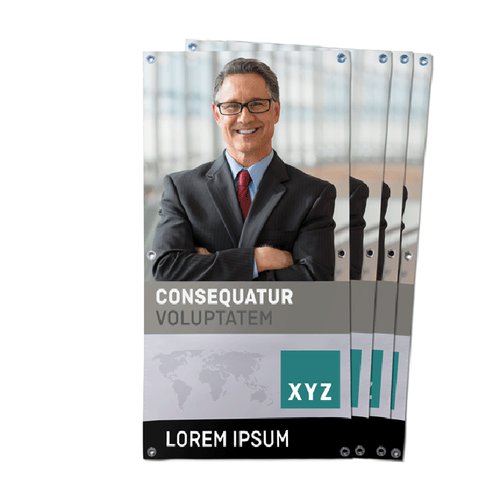 PVC-Plane mit �sen zur Befestigung.