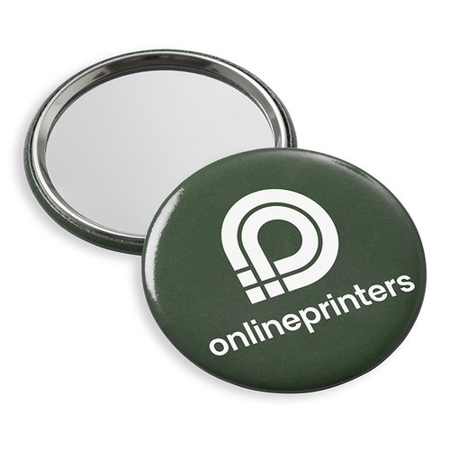 Spiegelbutton mit stabiler Rckseite.