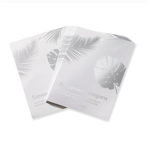 Papier-Produktanhnger mit Effektfarben.