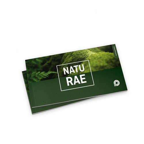 Papier Produkt im Querformat.