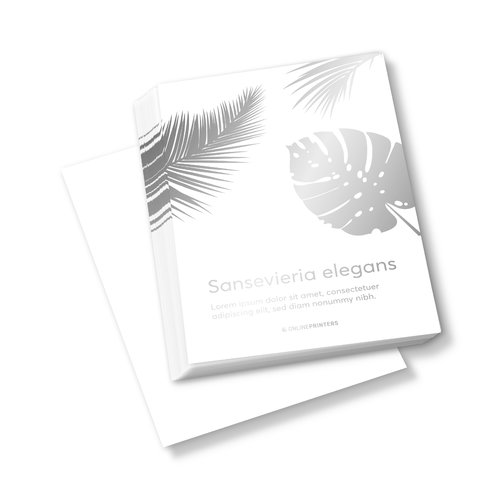 Papier-Flyer mit Effektfarben, einseitig bedruckt.
