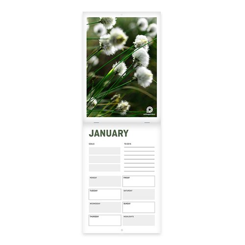 Papier-Broschrenkalender mit Aufhngeloch.