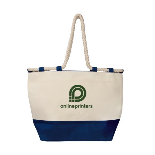 Jute-Tasche mit Seilgriffen.