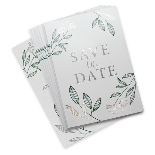 Papier-Hochzeitskarten mit Heifolienprgung.
