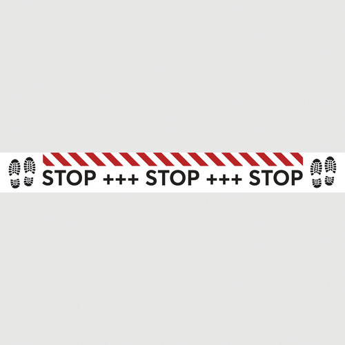 Stop Füße (rot-weiß)