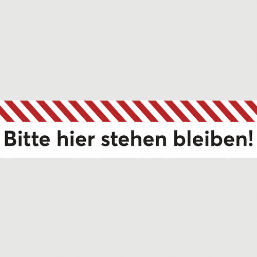 Hier stehen bleiben! (rot-weiß)