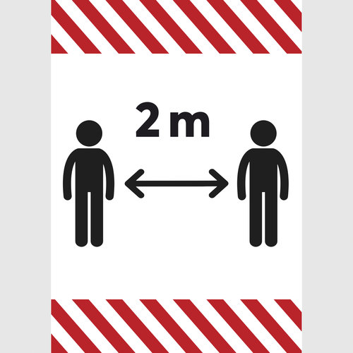Personen 2 m (rot-weiß)