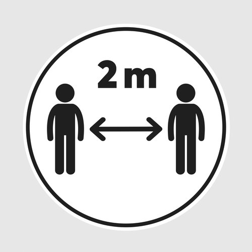 Personen 2 m (schwarz-weiß)
