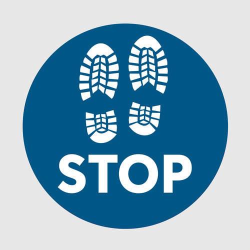 Stop Füße (blau)