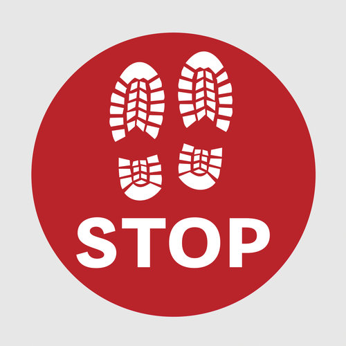 Stop Füße (rot)