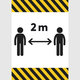 Personen 2 m (gelb-schwarz)