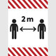 Personen 2 m (rot-weiß)