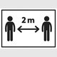 Personen 2 m (schwarz-weiß) Personen 2 m (schwarz-weiß)