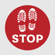 Stop Füße (rot)
