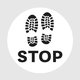 Stop Füße (schwarz-weiß)